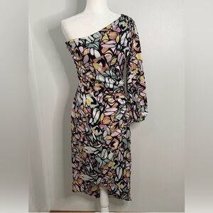 Entro One-Shoulder Multicolor Dress